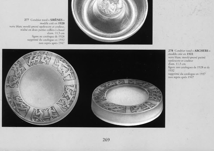 ルネ・ラリック「灰皿：灰皿 アーチャー」《アンティックかとう》