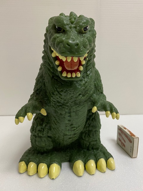 大型☆トヨタ カローラ店☆ゴジラ☆ソフビ人形 貯金箱 体長 33