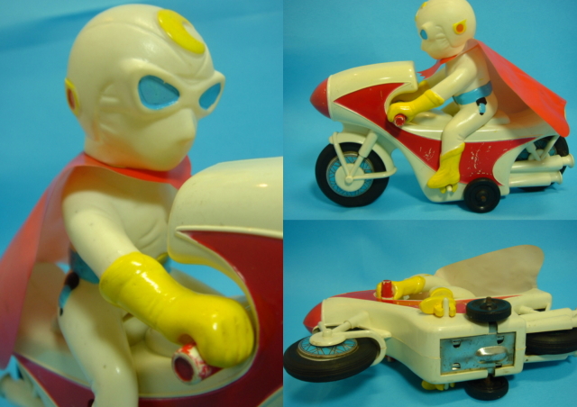 月光仮面 人形（ソフビ）バイク（プラスチック） フリクション