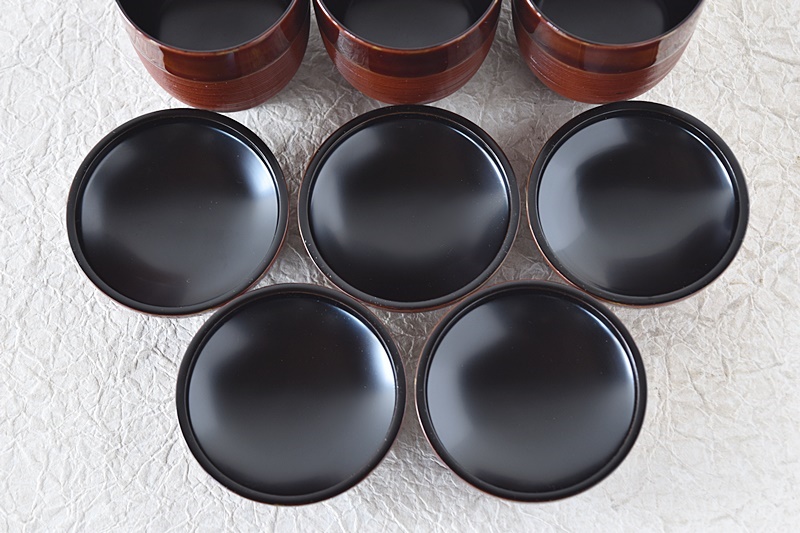 Cecile】輪島塗 岡本陽斎作 小丸椀 5組セット Cecile】輪島塗 岡本陽