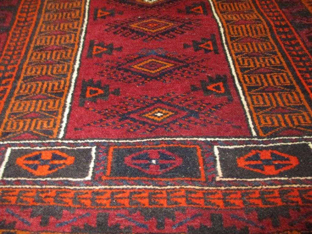 Baluch Prayer Oriental Rug 2'7” x 3'10” #8147 - ANTIQUE ORIENTAL RUGS