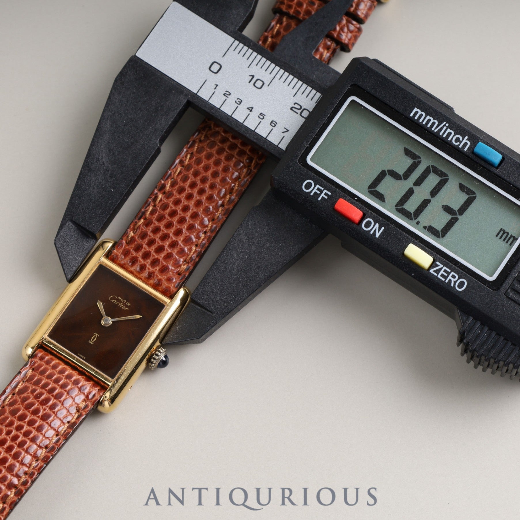 カルティエ マストタンクSM 手巻き SV925 純正ベルト 純正尾錠（GP