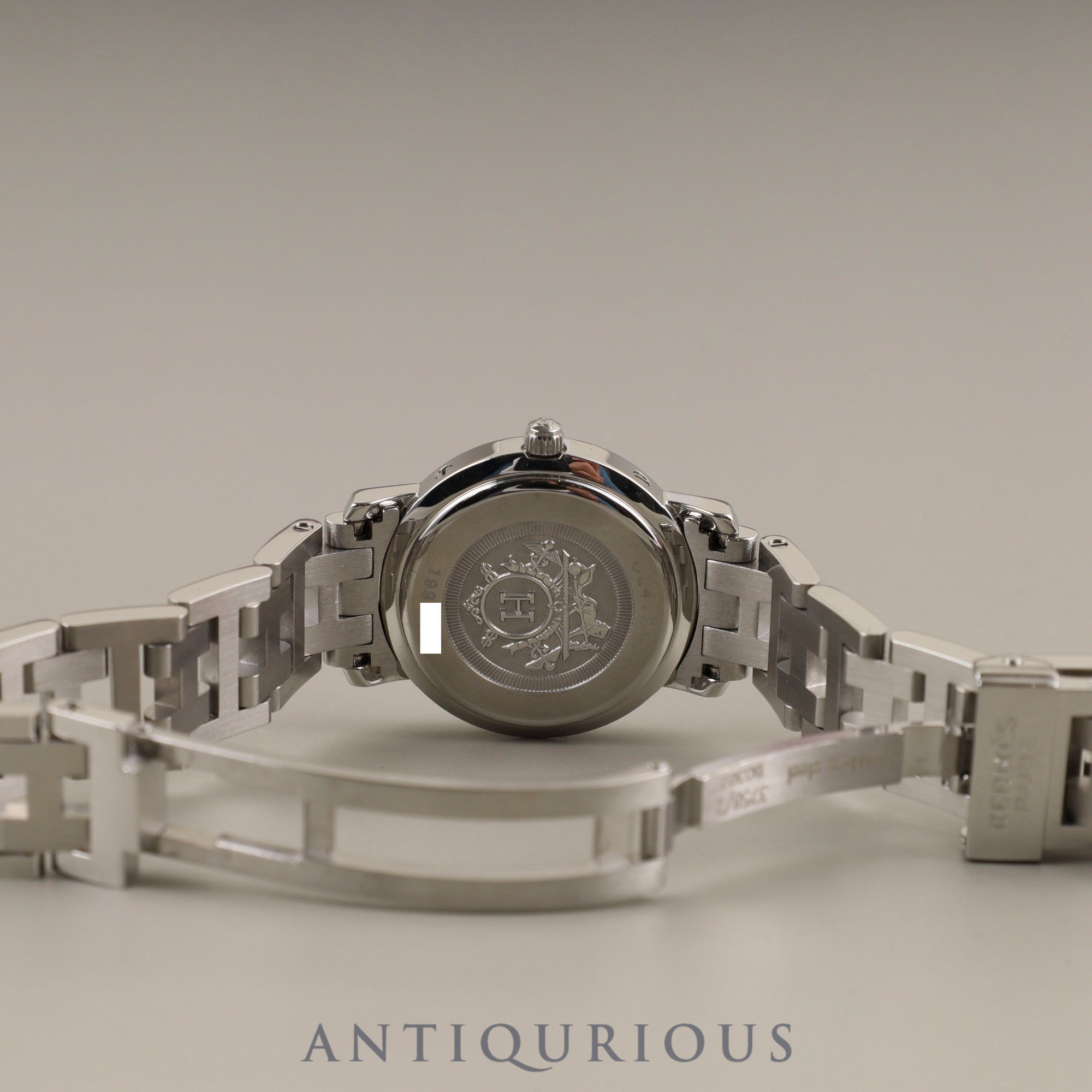 エルメス クリッパー CL4.210 クォーツ SS SS グレー文字盤 箱 保証書