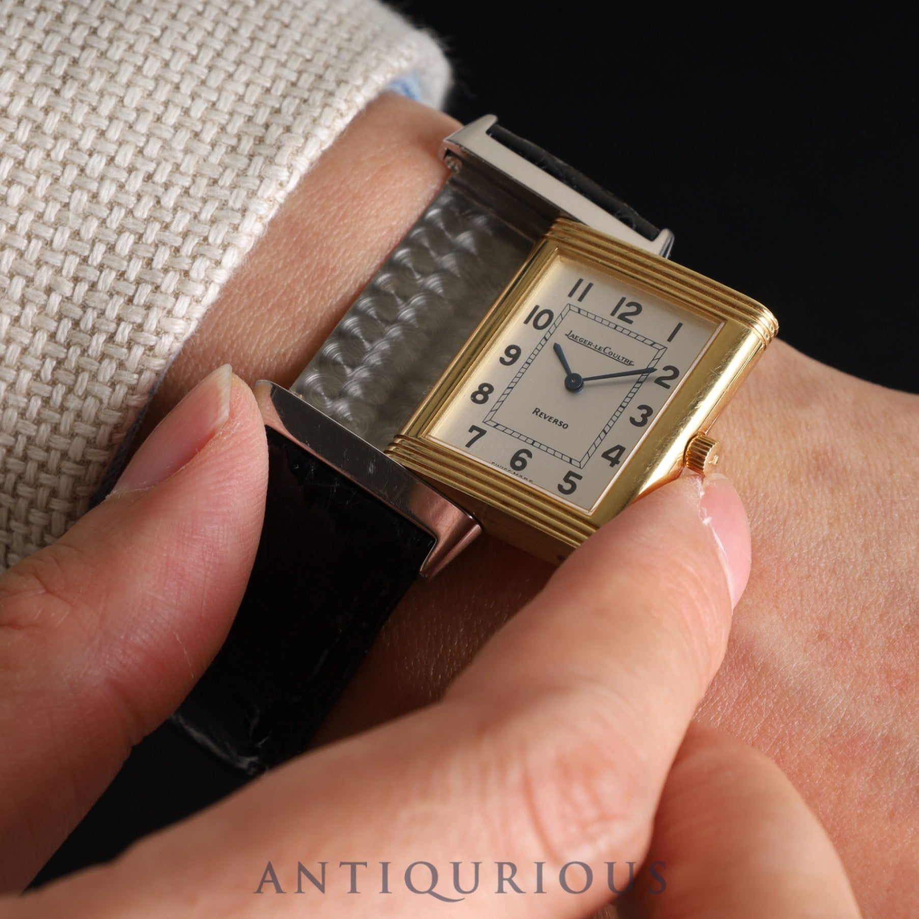 ジャガー・ルクルト レベルソ クラシック 250.8.08 クォーツ SS/YG 革