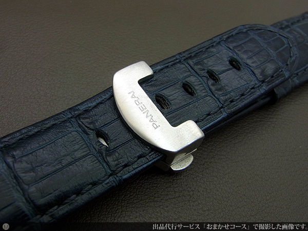 BR-1896| パネライ PANERAI クロコ 革ベルト 22mm幅 観音開き D