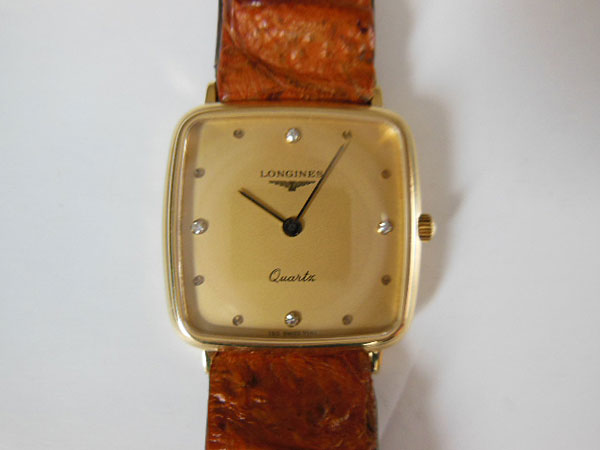 L-2793| ロンジン 18K 金無垢 2針 クオーツ 7141 150 4Pダイヤ