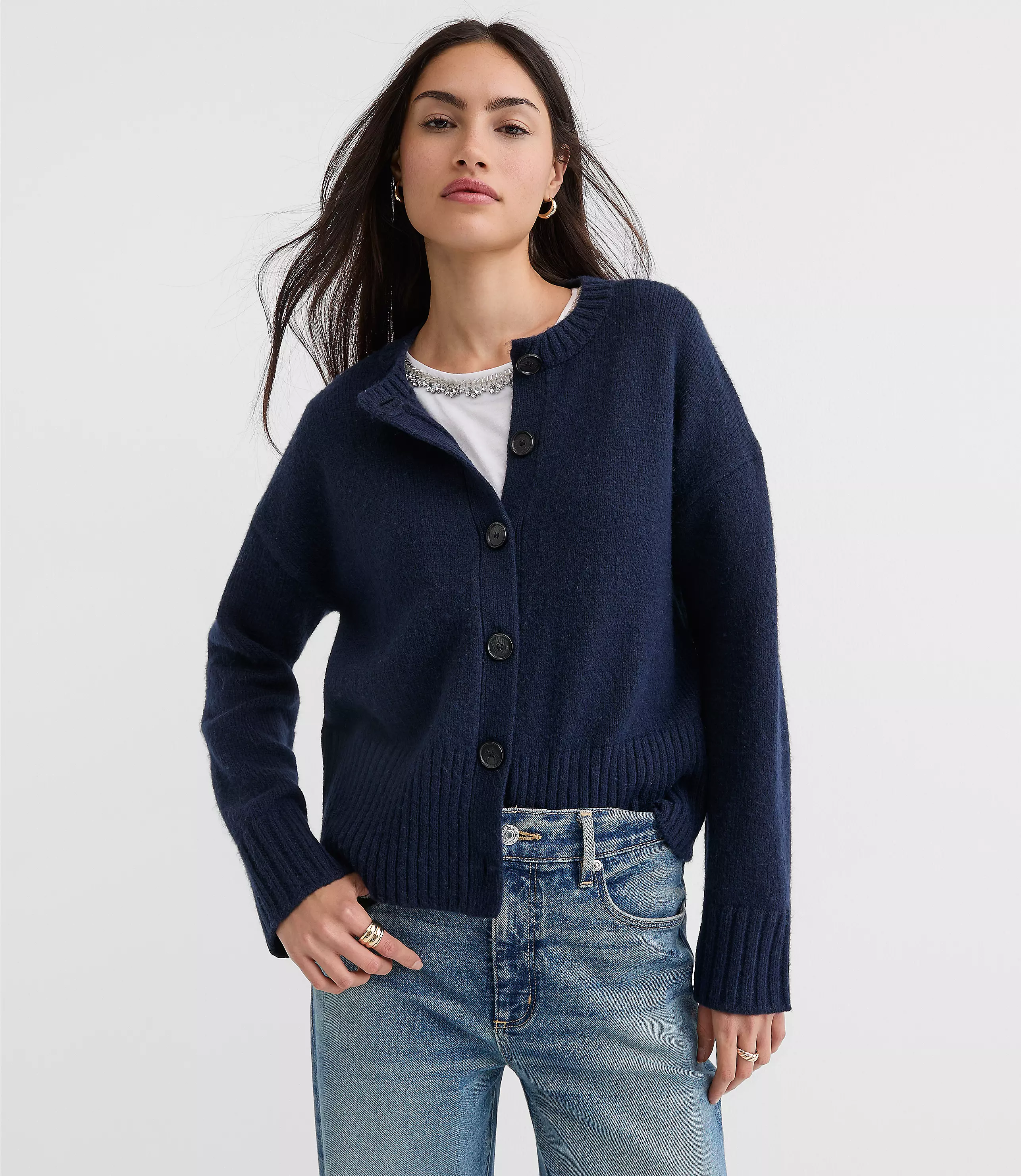 Ribtrim Cardigan