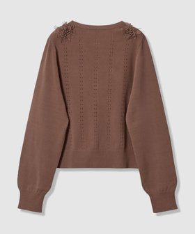 立体フラワーレースV カーディガン|ANAYI OFFICIAL ONLINE STORE