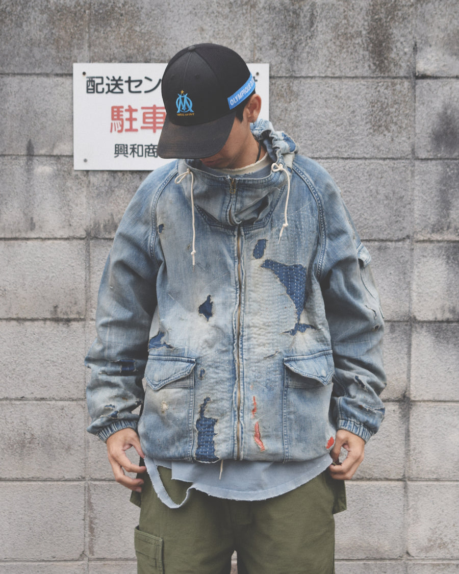 AN340-R DUAL DENIM REMAKED FULLZIP PARKA INDIGO (REMAKE) – ANACHRONORM