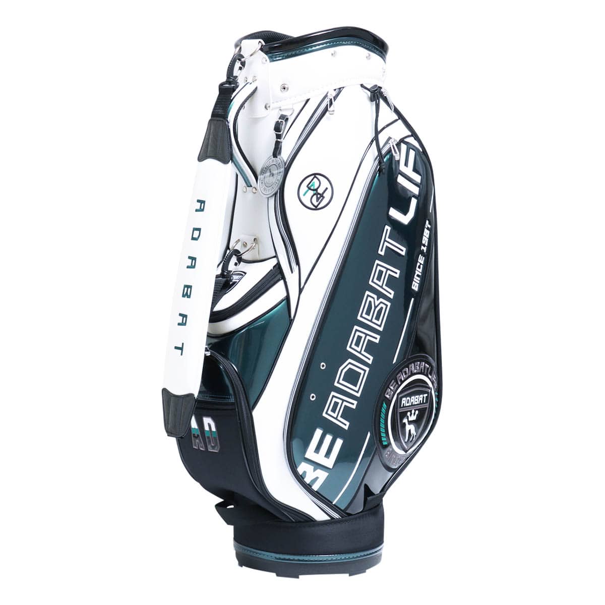 adabat アダバット ゴルフ キャディバッグ ABC429 ホワイト/グリーン