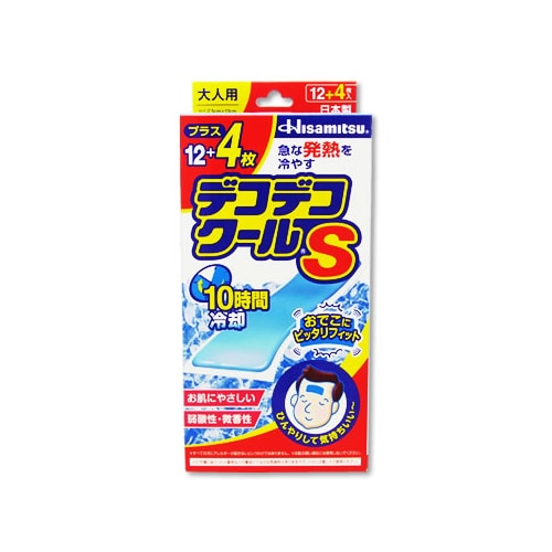 久光製薬 デコデコクールS 大人用 (12+4枚入り) 冷却シート: ツルハ