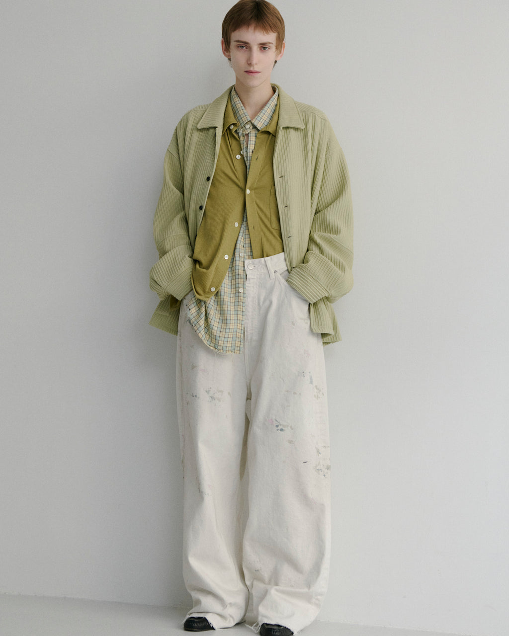 CAS/SIL KIMONO KNIT SHIRT(YELLOW) – ANCELLM