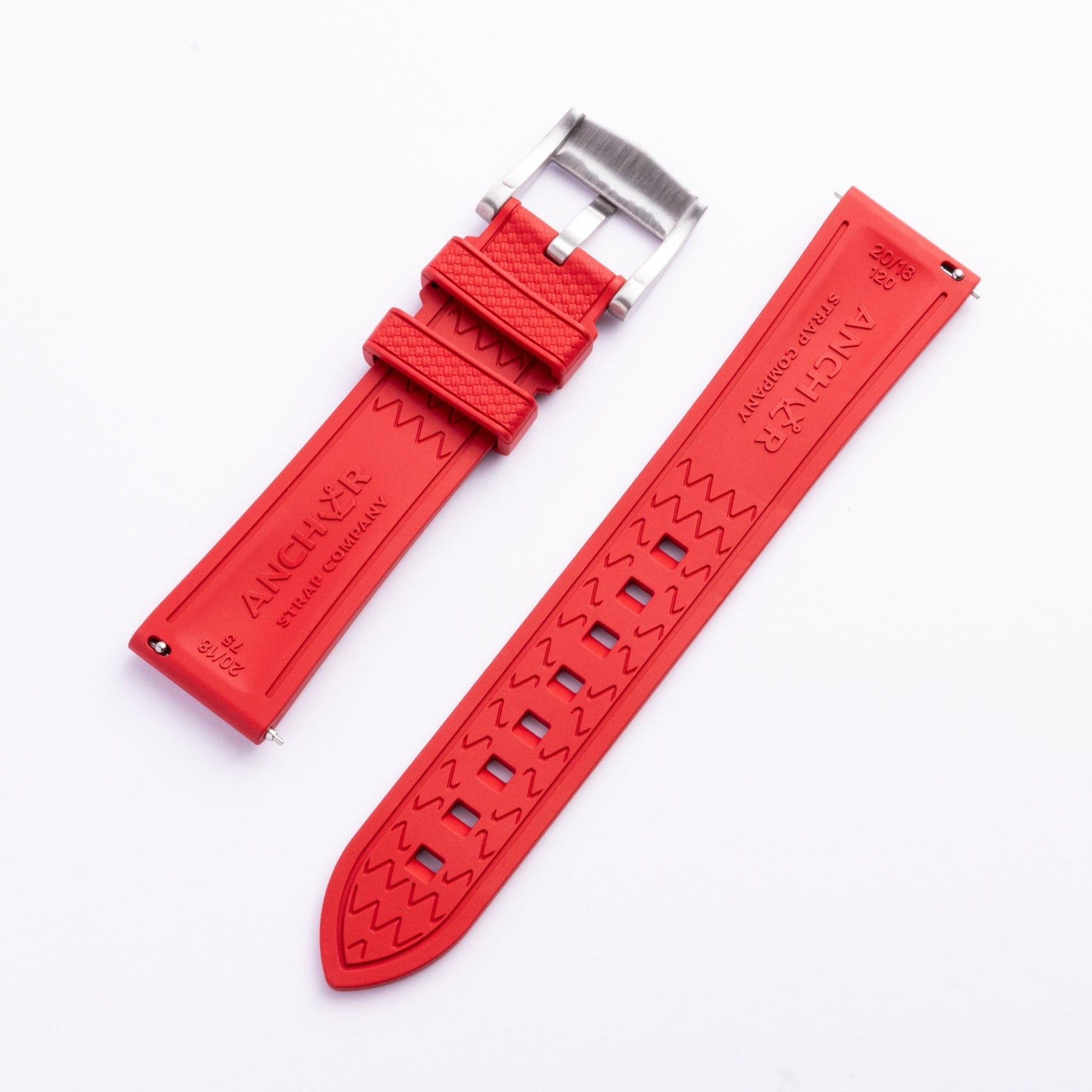 AnchorFlex Flagship FKM Rubber Watch Strap - Signal Red – Anchor