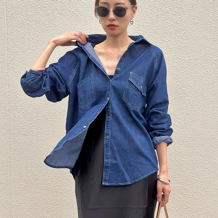 ソフトデニムシャツ – &DROBE (アンドローブ)