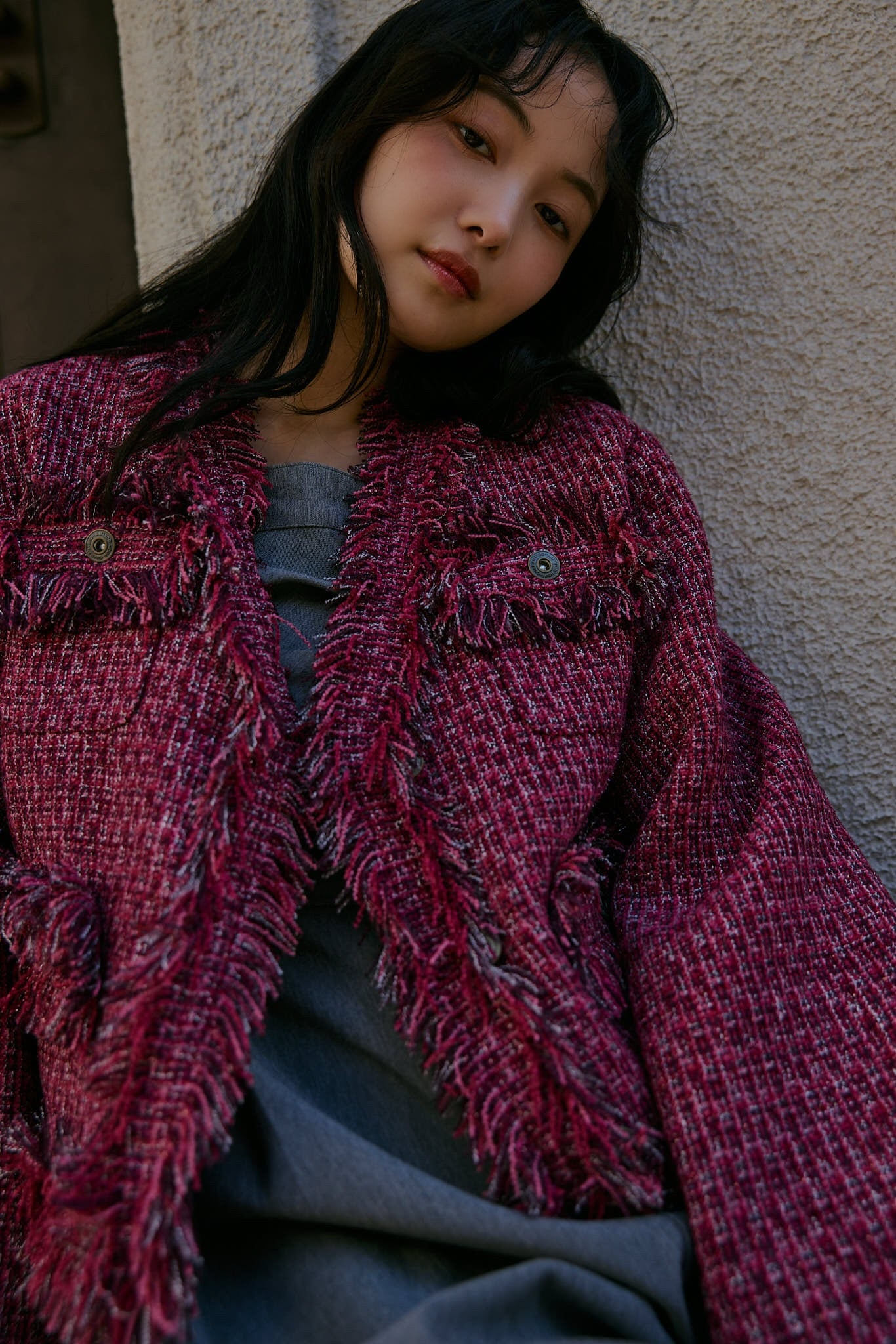 glitter tweed jacket – andequal