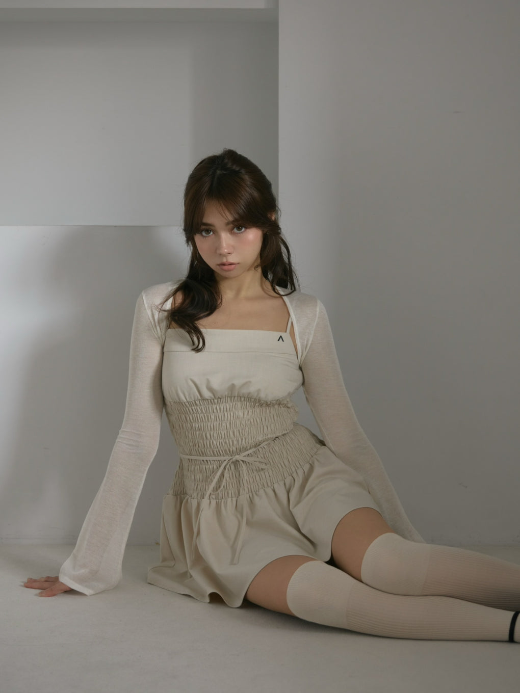 ANDMARY】Betty shirring mini dress