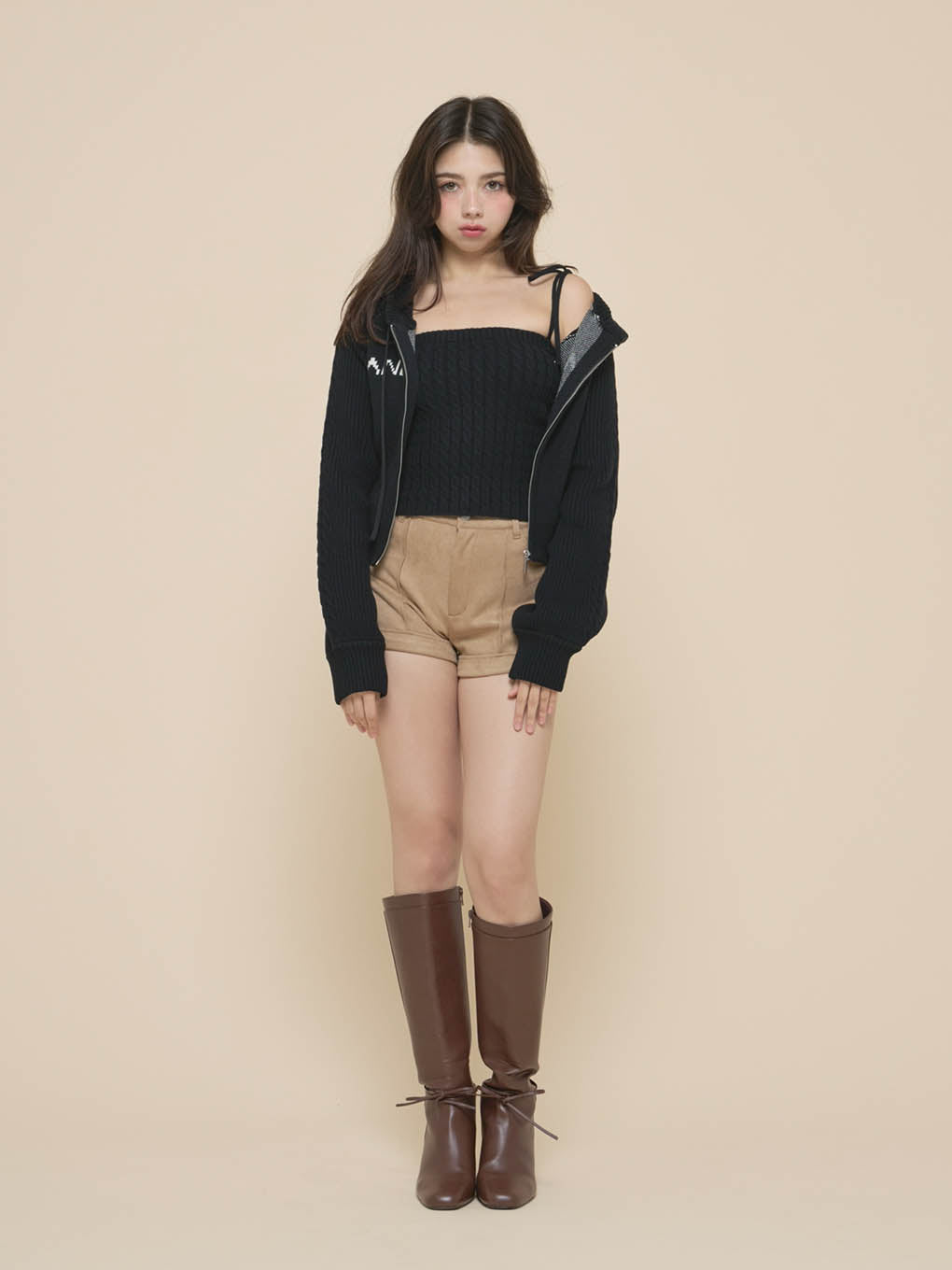 ANDMARY】Jeniffer knit hoodie set