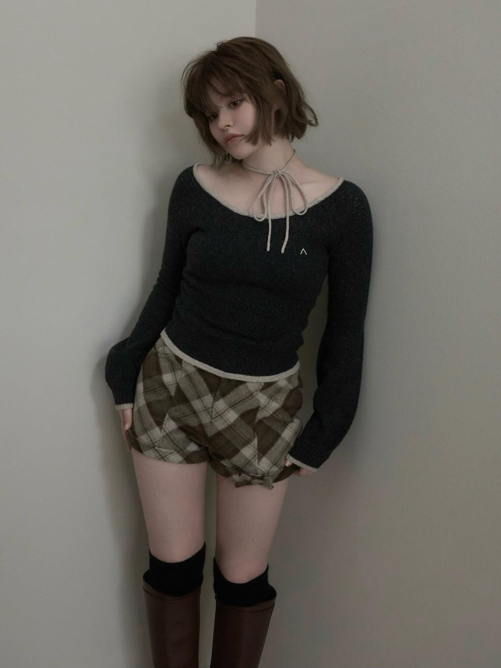 ANDMARY】Milly crochet knit tops