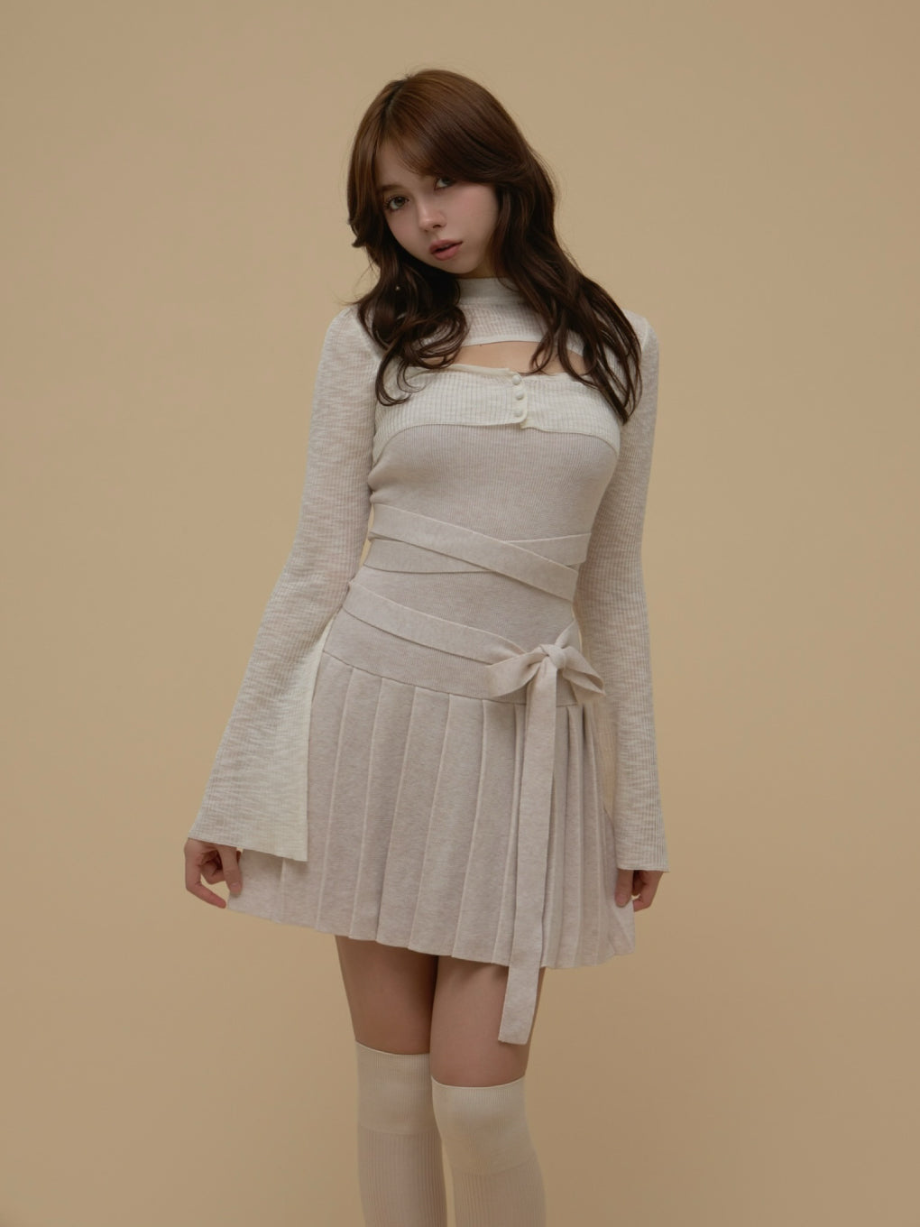 ANDMARY】Mimi ribbon mini dress