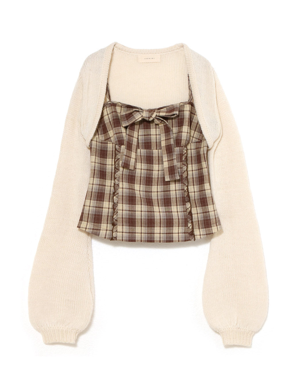 ANDMARY】Tyla ribbon set tops