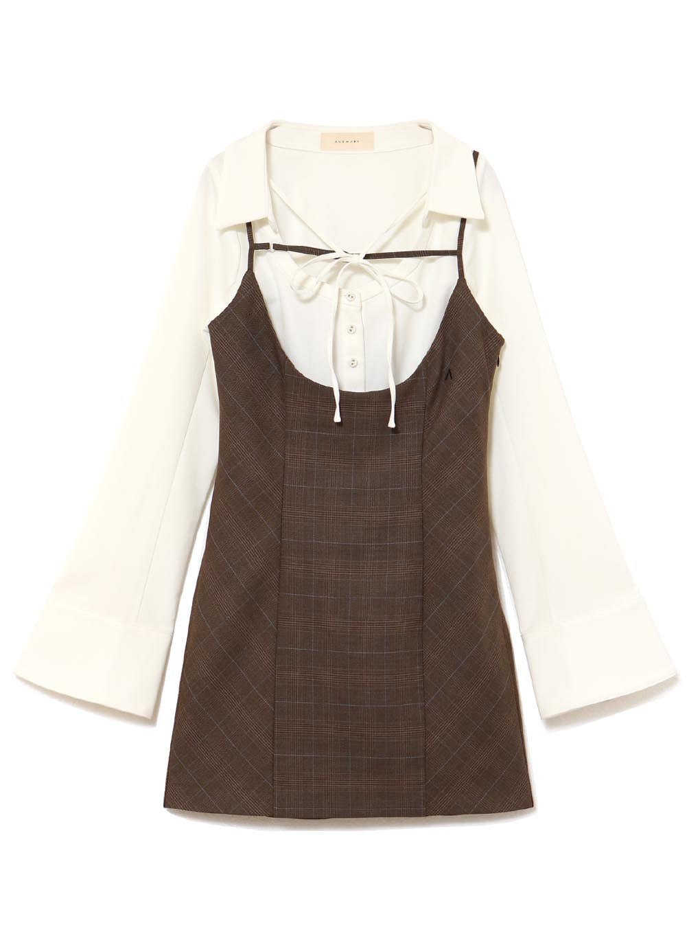 ANDMARY】Betty layered check dress