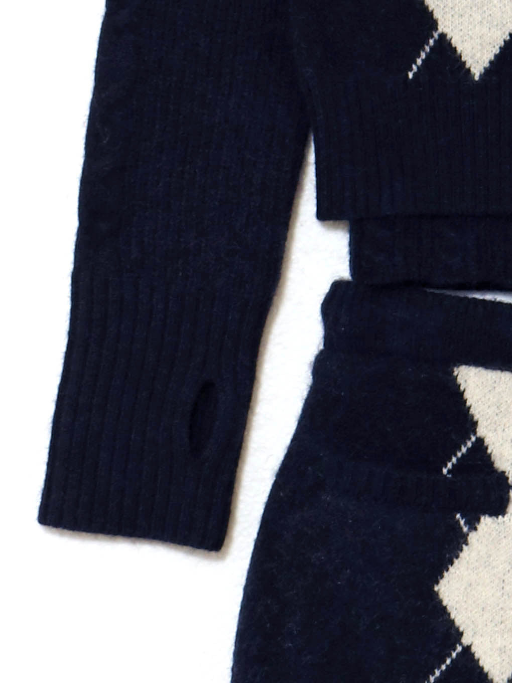 ANDMARY】Argyle knit set up