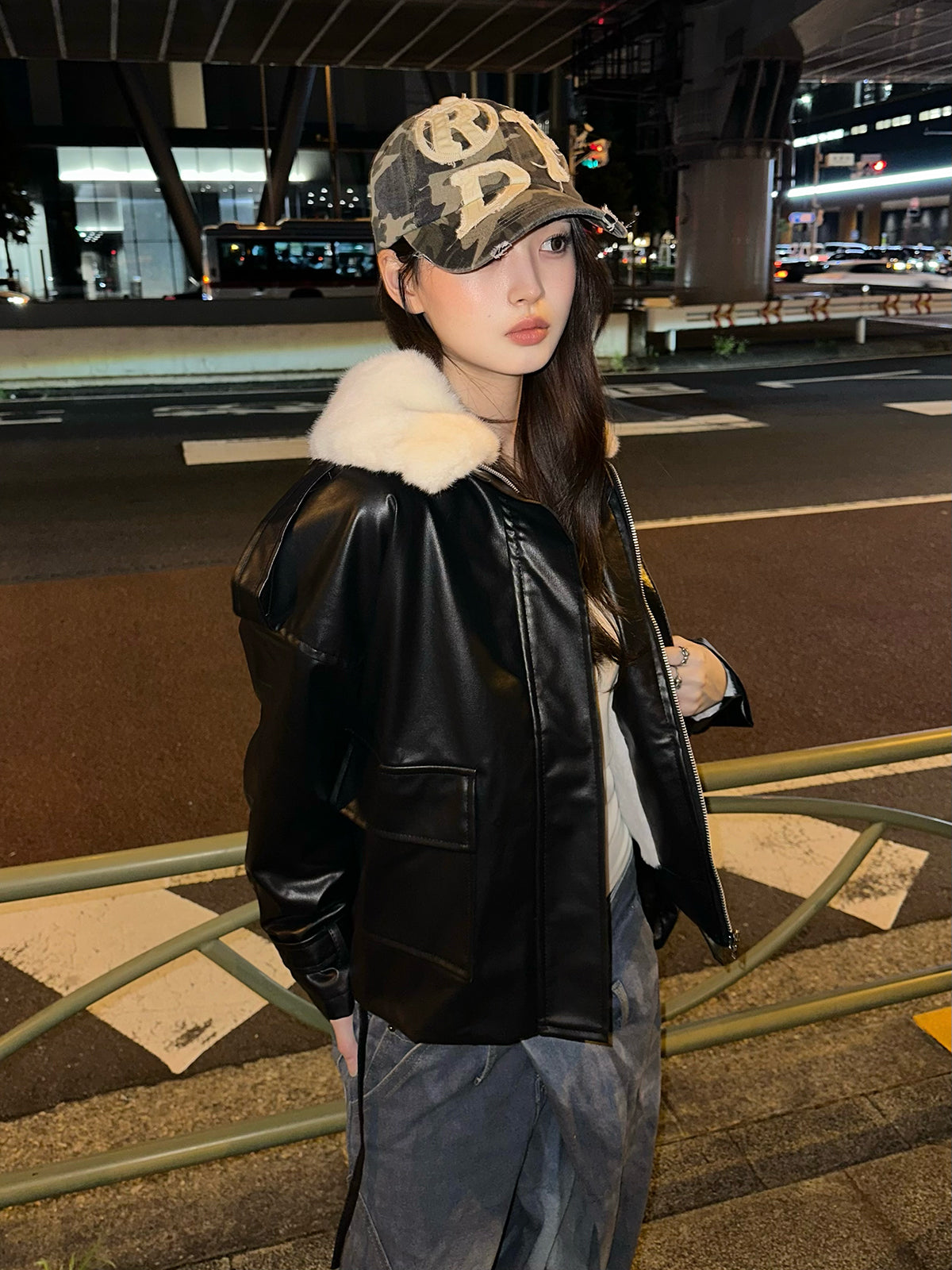 ファーライクカラーレザータッチジャケット – ANDOR ONLINE