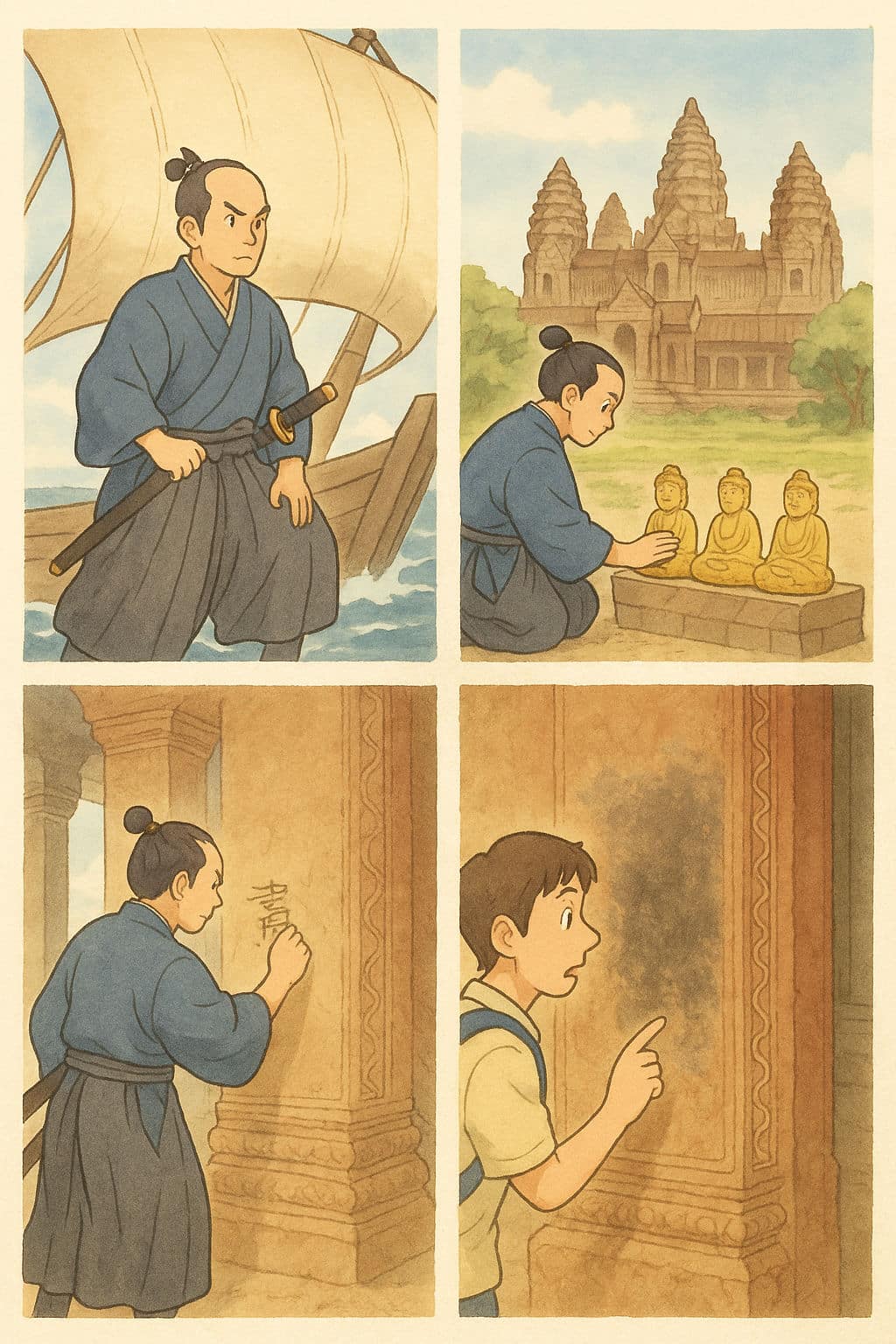 アンコールワットの「日本人武士の落書き」を実際に見に行く方法を解説