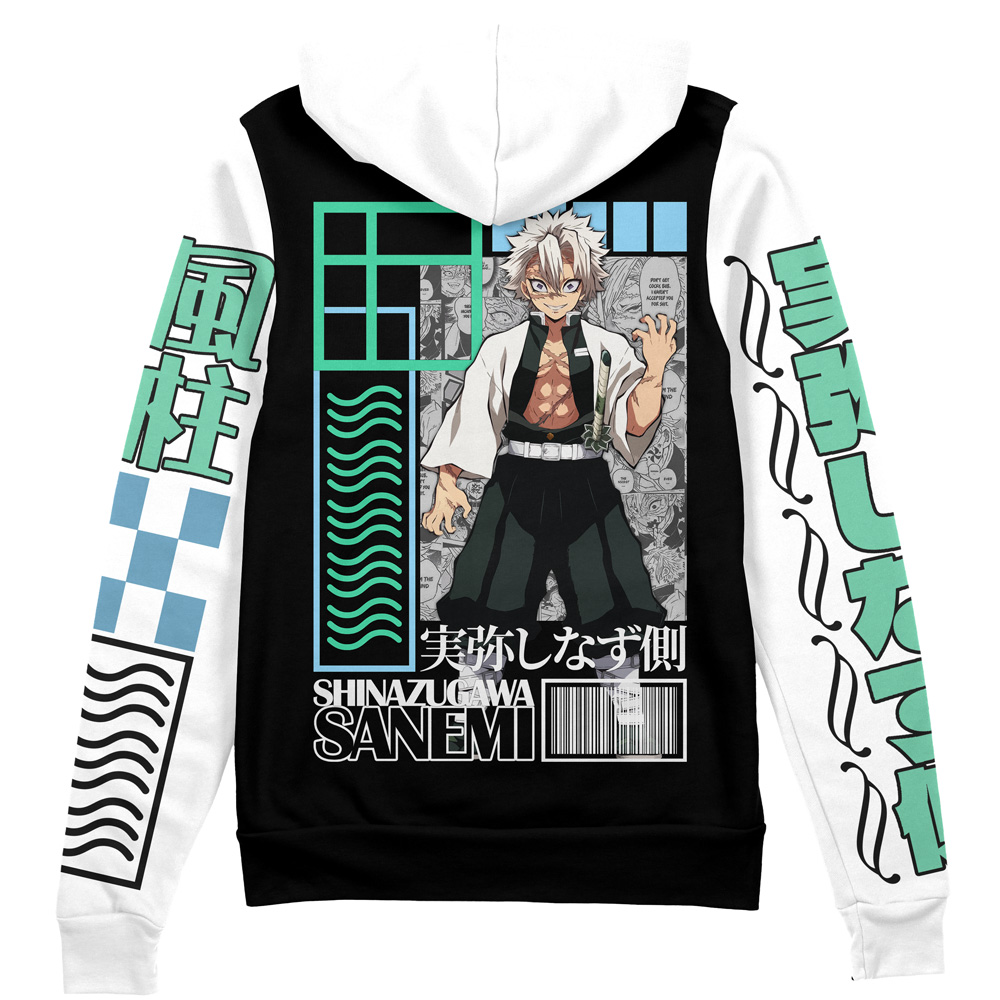 Sanemi Shinazugawa Demon Slayer Streetwear Zip Hoodie Jacket