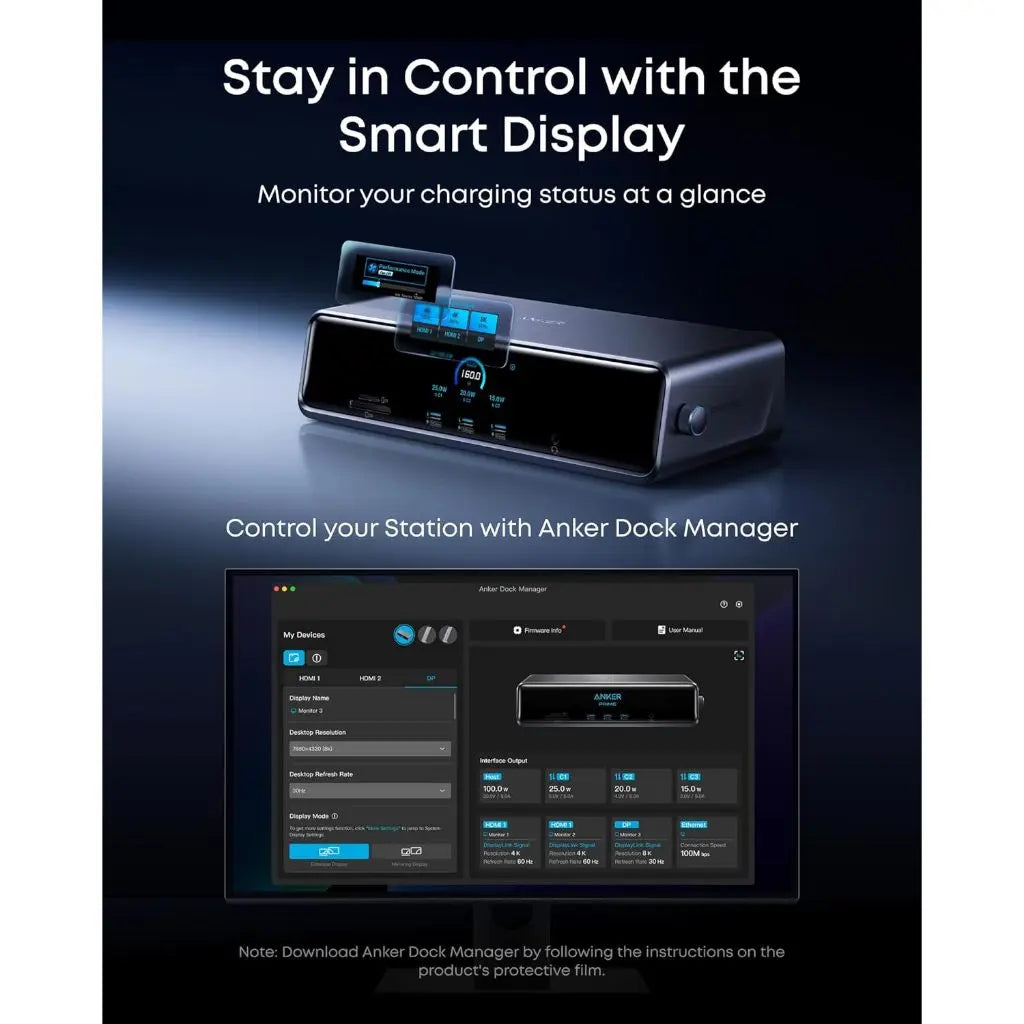 Anker Prime Docking Station (14-in-1 Charger, 8K Triple Display) A83B3