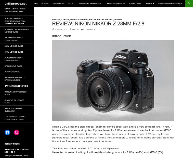 NIKKOR Z 28mm f/2.8 この価格帯では明らかに優れたレンズ - とるなら