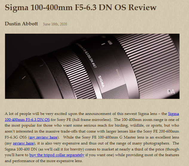 シグマ100-400mm F5-6.3 DG DN OSは望遠側でソニーGMを上回る画質