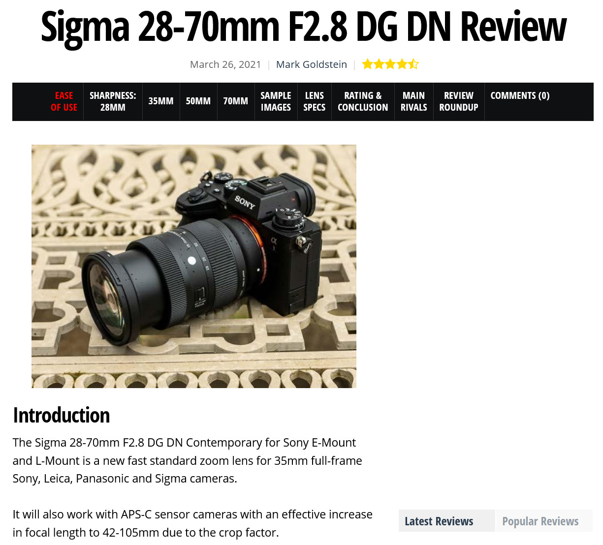 シグマ「28-70mm F2.8 DG DN」小型軽量だが優れた光学性能のレンズ
