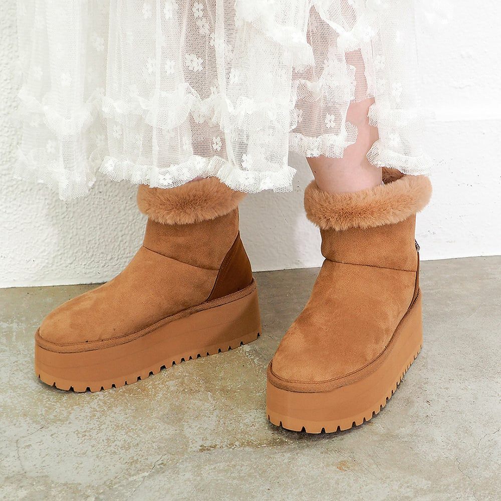 SALE】撥水│厚底ムートンブーツ （BY_8490123） | あしながおじさん