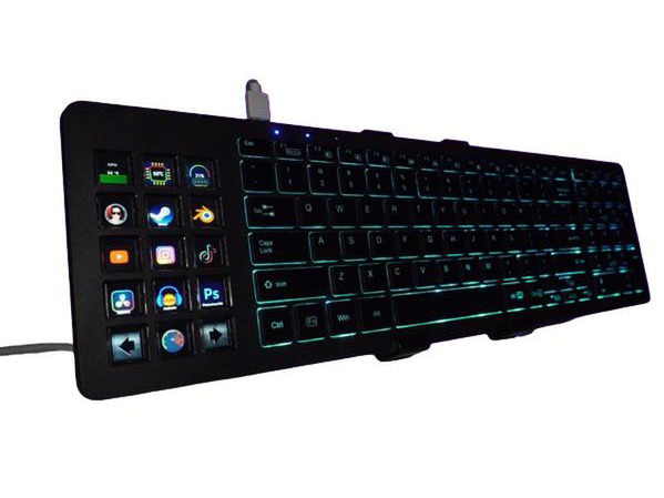 ASCII.jp：液晶付きショートカットキーが一体になったキーボード