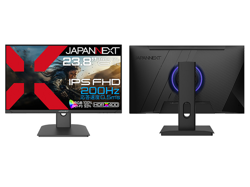 ASCII.jp：JAPANNEXT新型ゲーミングモニター、200Hz/0.5ms応答速度で2