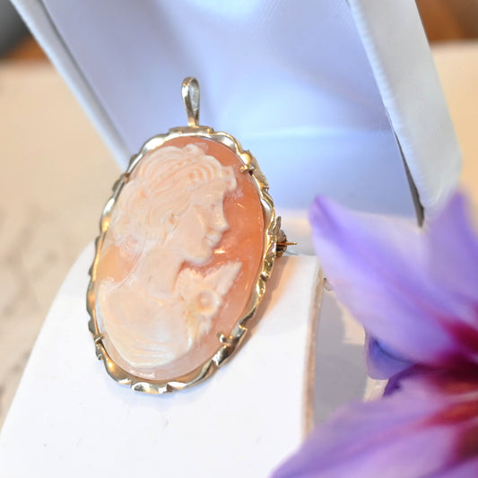 シェルカメオ APA From ITALY ペンダントブローチ | 芦屋Antico