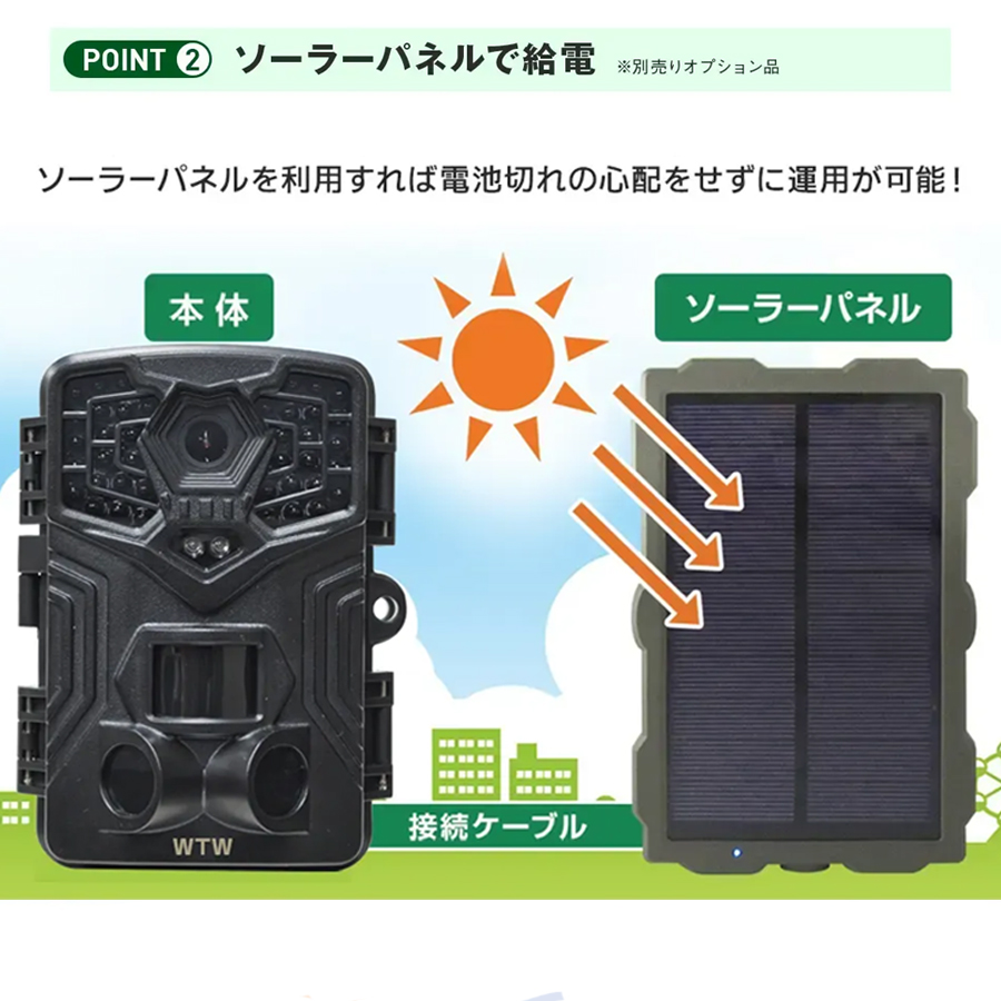 WTW-TC2792AP | 2.7K赤外線搭載AP接続対応小型トレイルカメラ【防犯