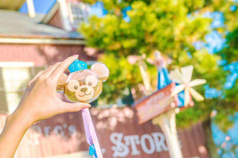 ダッフィーと一緒にふわふわシャボン玉で遊べるって！ 「ダッフィー