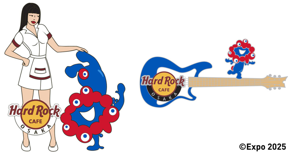 ハードロックカフェ×ミャクミャク、新作ピンバッジ発売！ ユニバーサル