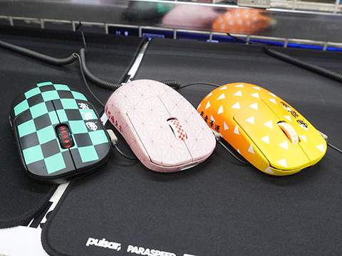鬼滅の刃×PulsarコラボのゲーミングマウスがTSUKUMOで展示中 - AKIBA