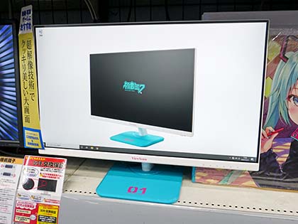 初音ミクコラボの23.8型液晶「VA2456-MIKU」が発売、箱やカバーに描き
