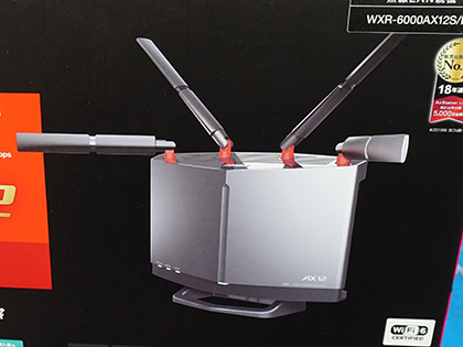 バッファローのWi-Fi 6対応ルーター「WXR-6000AX12S/D」が入荷、10Gbps