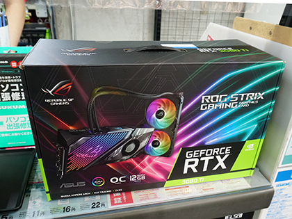 ASUSの水冷版GeForce RTX 3080 TiやLHR版RTX 3070/3060 Tiが入荷
