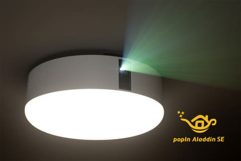 照明型プロジェクタ「popIn Aladdin SE」。初代モデルをフルHD&低価格