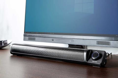 PCディスプレイ下に置けるスリムなサウンドバー。3,980円 - AV Watch