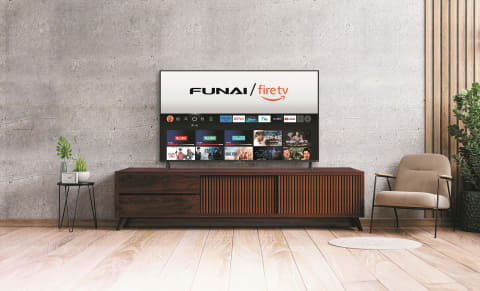 FUNAI Fire TV内蔵テレビ、ハンズフリーAlexa搭載フラッグシップ。50型