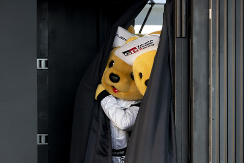 レクサス くま吉、トヨタ くま吉、TGRラリー くま吉の3くまが勢揃い