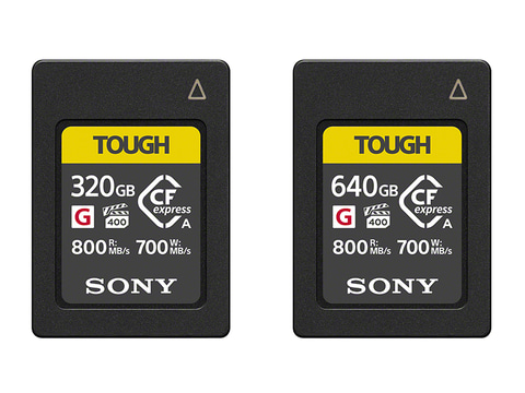 ソニー、小型のCFexpress Type Aカードに大容量モデル。320GB/640GB