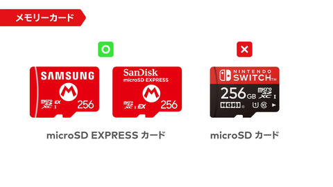 Switch2に採用された「microSD Expressカード」って何？ 通常の